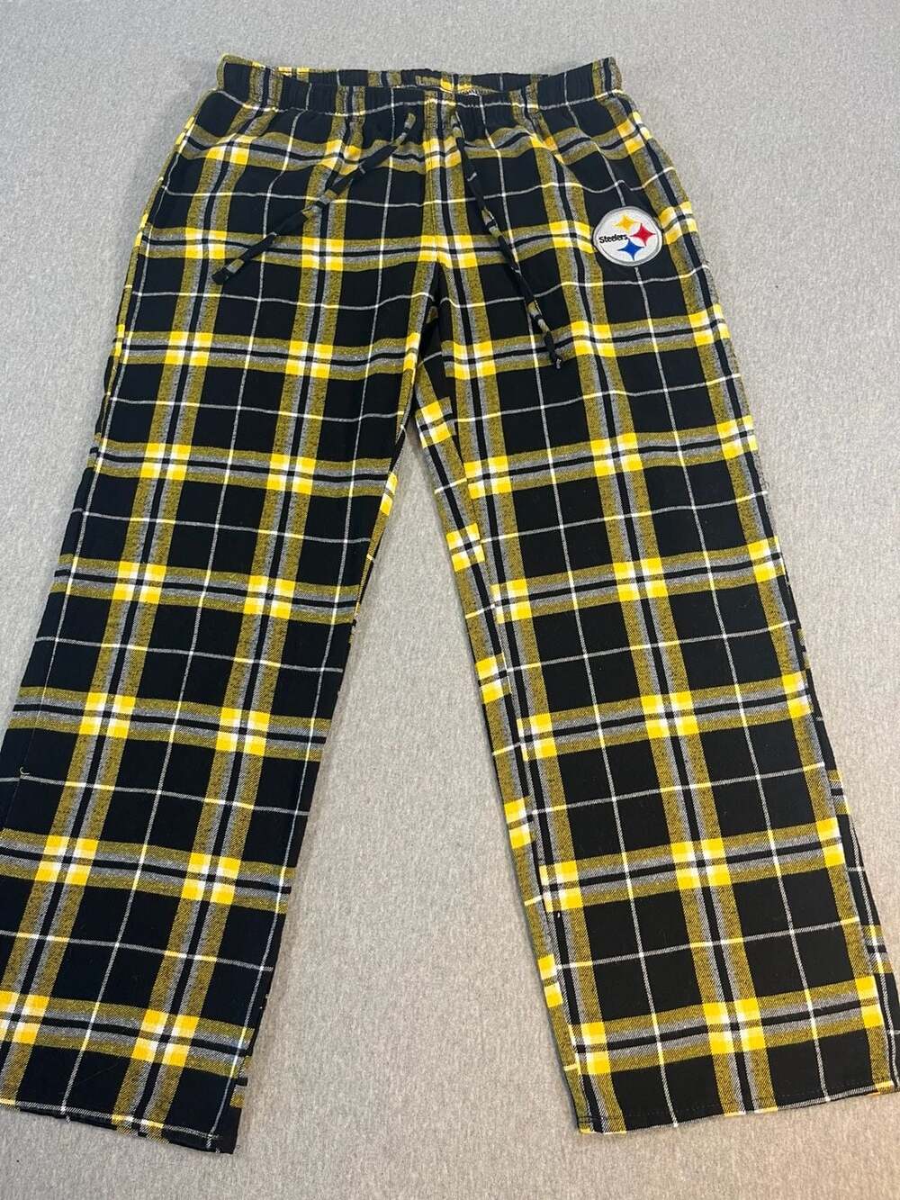 NFL Pittsburgh Steelers Womens Plaid Flannel Sleep Pajama Pants Size M